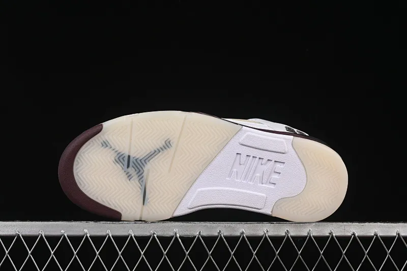 All categories Air Jordan Jordan series basketball shoes Air Jordan 5 L version A Ma Maniere x Air Jordan 5 Retro "Violet Ore" AJ5 Joe 5 white wine red first layer basketball shoes IB1528-100